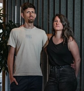 Sarah Schrauwen en Mathieu Van Camp, het ontwerpduo achter doublebill.design